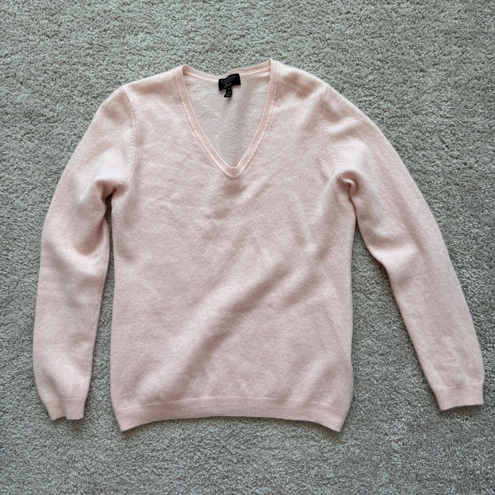 Charter Club Luxury Pink 100% Cashmere V-Neck Sweater Womens M
